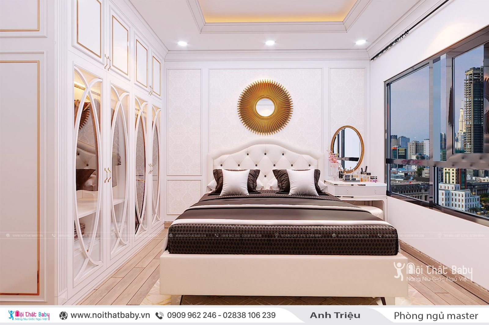 Thiết kế nội thất nguyên căn nhà anh Triệu tại Emerald Celadon City 72m2